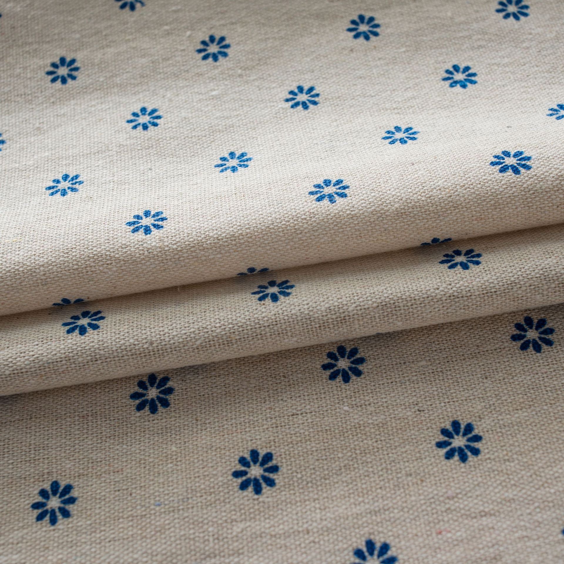Curtain finished small daisy printed tassel American small window kitchen curtain cotton and linen semi-shading bay window factory outlet