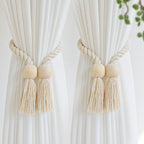 Hot New Cross-border Source Pastoral Curtain Tie Log Strong Magnetic Non-perforated Magnetic Tie Buckle Tie Rope Tie