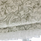 2025 New Light French Style American Style Fresh Green Chenille Shading Roman Curtain Study Lifting Curtain