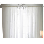 Factory Supply Light Luxury Modern Simple Plain Cotton Thread Embroidered Window Screen Semi-Shaded Bedroom Balcony Window Screen Spot