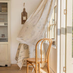 Grey Printed Curtain Sketch Semi-Shading Short Design Fresh Style Direct from Factory