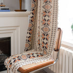 Curtain Jacquard Tassel Kitchen Curtain American Country Bay Window Rose Flower Semi-Shaded Factory Direct Supply