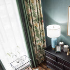 Light Luxury Country American Pastoral Blackout Cotton and Linen Bedroom Living Room Floor-To-Ceiling Window Splicing Window Screen House Curtain Cloth