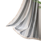 Shade curtains Rhyme Curtain Finished Striped Yarn-dyed White Whisker Contrast Kitchen Curtain Country Style Living Room Semi-Shaded Bay Window