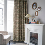 Shades Curtain Green Oil Painting Flower Kitchen Curtain American Country Noise-Reducing Curtains  Bay Window Curtain Finished Semi-shading