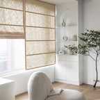 Roman Curtain Lifting Curtain Nordic Cloth Blind Semi-Shading Japanese Chinese Linen Cotton Linen Bay Window Bedroom Balcony Curtain