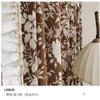 Autumn New American Style Antique Jacquard Curtain Vintage Chenille Bedroom Living Room Bay Window Thickened Blackout Curtain