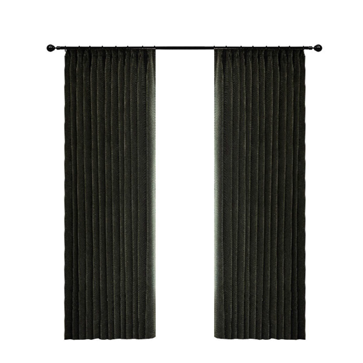 2025 New Chenille Herringbone Pattern Curtains Modern Simple High-End Bedroom Living Room High Blackout Curtains Customization