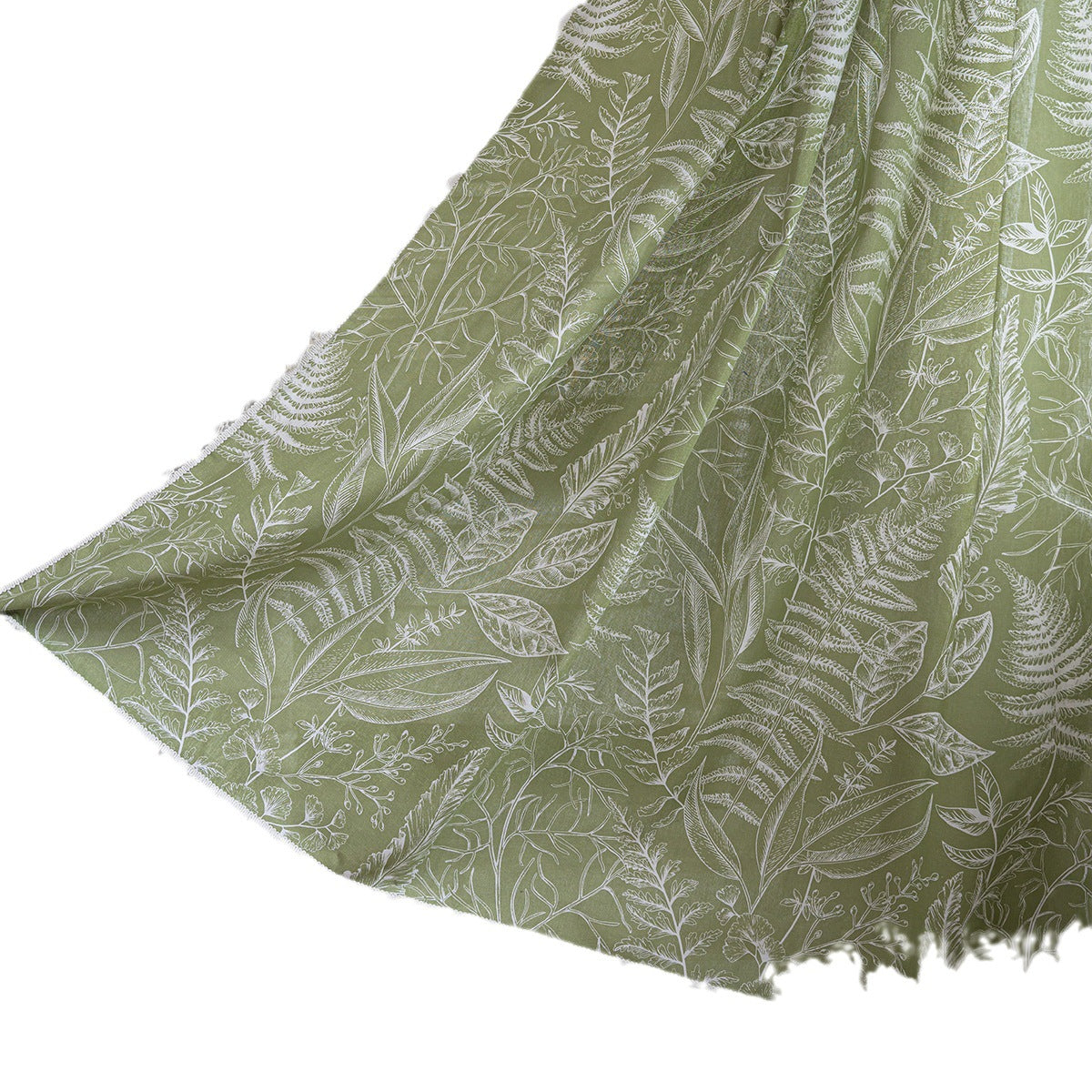 Curtain shades Finished Green Leaf Semi-shading Kitchen Curtain Partition Curtain Floating Window Transparent Factory Direct Supply