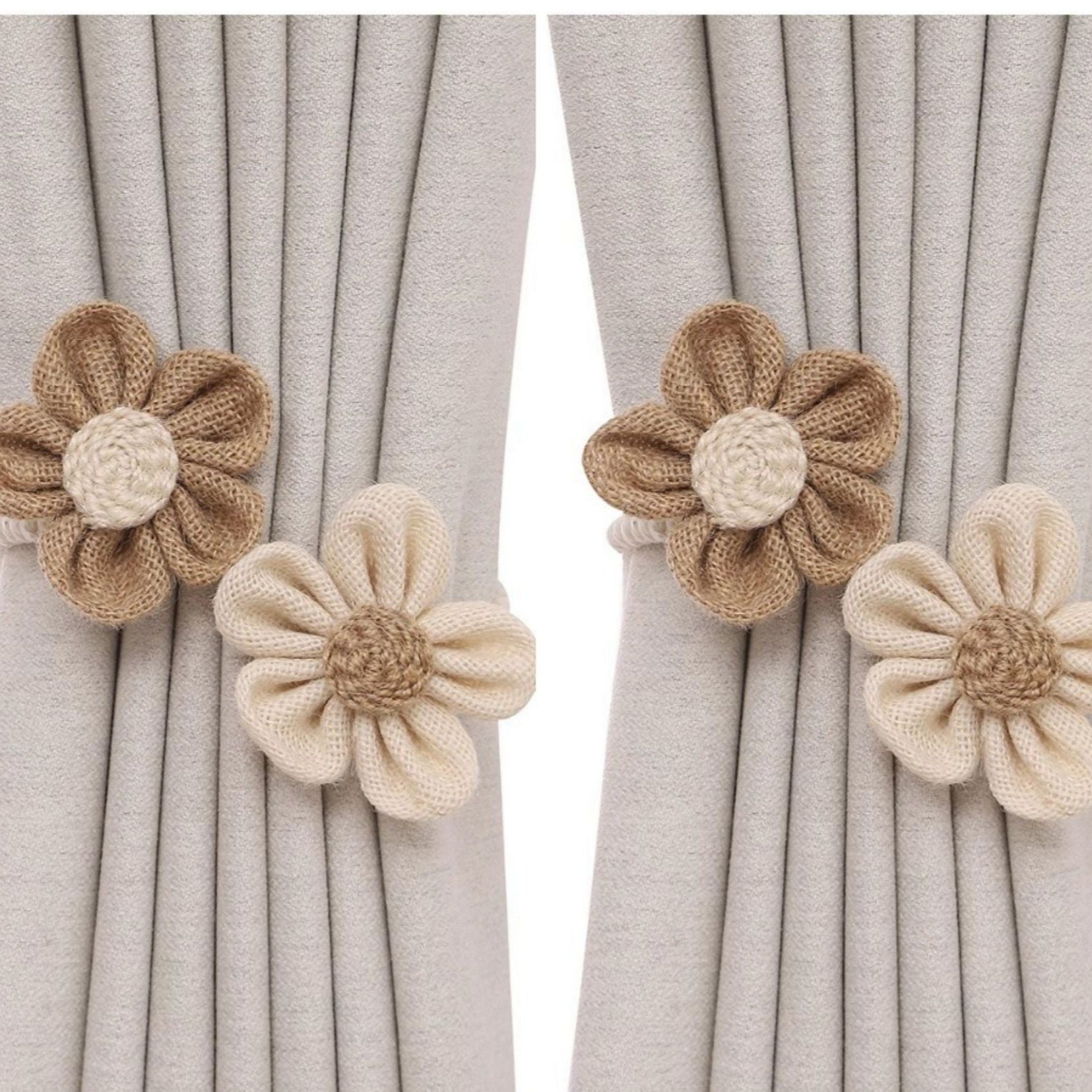 Curtain Strap Twister Handmade Creative Cotton and Linen Internet Popular New Flower Gauze Curtain Super Immortal Tie Curtain