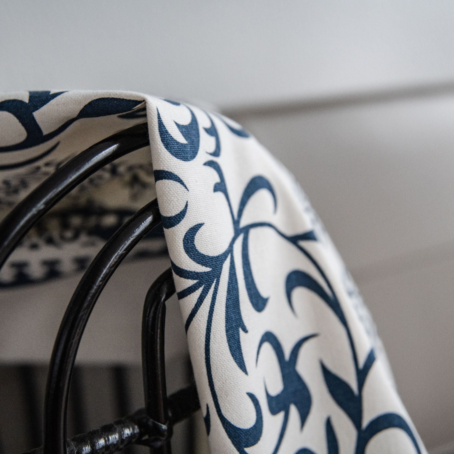 Curtain Finished Cotton and Linen Printed Blue and White Porcelain Home Stay Curtain Semi-Shaded Kitchen Bay Window Factory Direct Supply