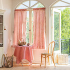 Grey Printed Curtain Sketch Semi-Shading Short Design Fresh Style Direct from Factory