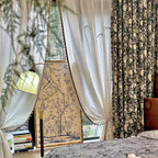 Autumn New American Style Antique Jacquard Curtain Vintage Chenille Bedroom Living Room Bay Window Thickened Blackout Curtain