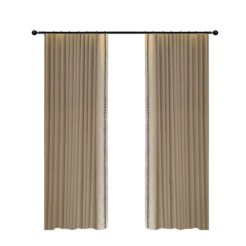 2025 New Rose Flower French Mid-Century Style Curtains High-End Chenille Blackout High-End Sense Shaoxing Keqiao Customization