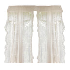 Flowers like brocade new lace gauze curtain transparent window screen bedroom light luxury high-end French bay window balcony window