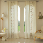 Curtain Transparent and Impermeable American Country Pastoral Curtain Living Room Balcony Bedroom Decoration