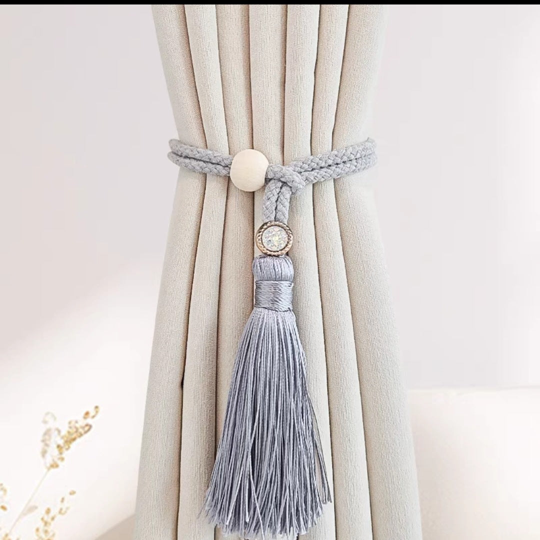 Adjustable New Style Simple Light Luxury Curtain Strap Pair of Tassel Rope Storage Curtain Buckle Home Decoration