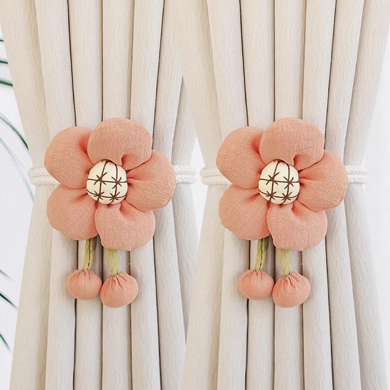 Adjustable Modern Simple Curtain Strap of Adjustable Rope Strap Curtain Buckle Tuck Strap Decorative Flowers