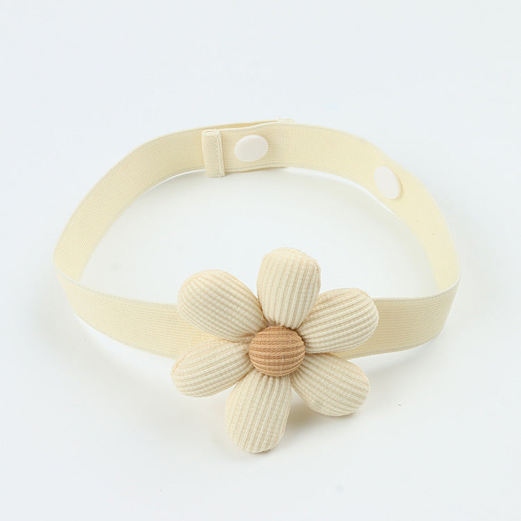 Accessary Celebrant Large 8CM Cotton and Linen Flower Curtain Strap Punch-free Elastic Curtain Buckle Cross-border in stock Curtain Accessories