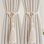 Adjustable New Style Simple Light Luxury Curtain Strap Pair of Tassel Rope Storage Curtain Buckle Home Decoration