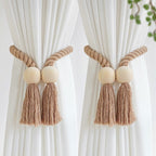 Hot New Cross-border Source Pastoral Curtain Tie Log Strong Magnetic Non-perforated Magnetic Tie Buckle Tie Rope Tie