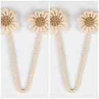 Curtain Strap Twister Handmade Creative Cotton and Linen Internet Popular New Flower Gauze Curtain Super Immortal Tie Curtain