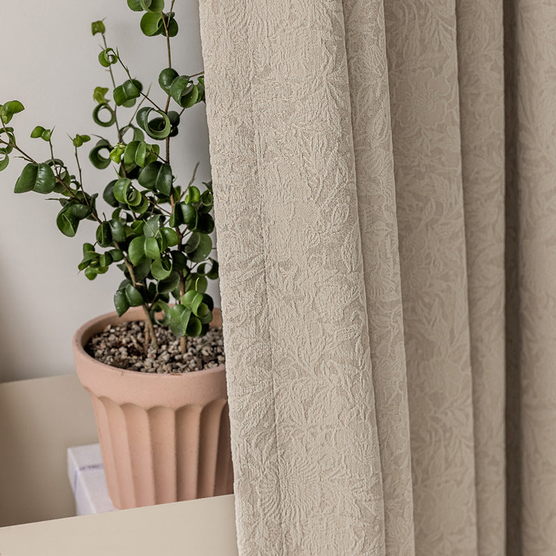 2025 New Rose Flower French Mid-Century Style Curtains High-End Chenille Blackout High-End Sense Shaoxing Keqiao Customization
