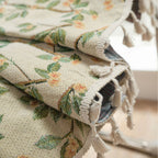 Jacquard Flower Bird Graphic Curtain for Kitchen Semi-Shaded Bay Window Treatment Factory Direct Supply