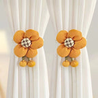 Adjustable Modern Simple Curtain Strap of Adjustable Rope Strap Curtain Buckle Tuck Strap Decorative Flowers