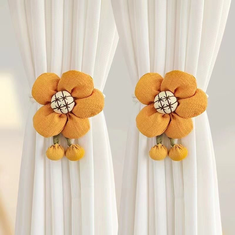 Adjustable Modern Simple Curtain Strap of Adjustable Rope Strap Curtain Buckle Tuck Strap Decorative Flowers