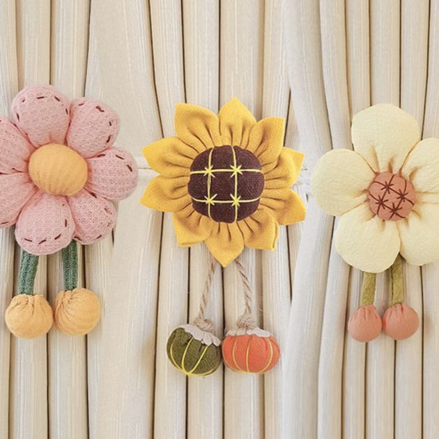 Adjustable Modern Simple Curtain Strap of Adjustable Rope Strap Curtain Buckle Tuck Strap Decorative Flowers