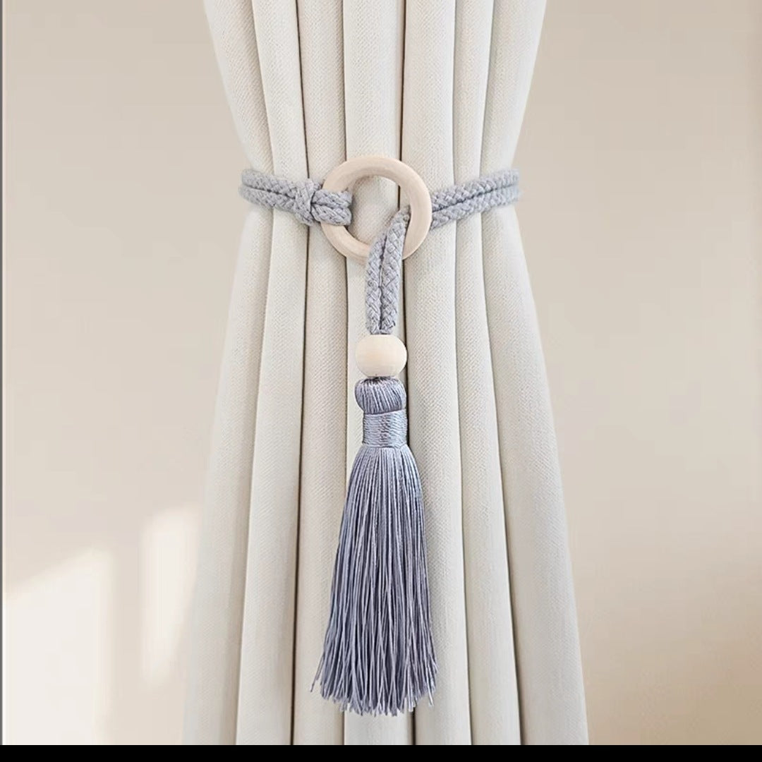 Adjustable New Style Simple Light Luxury Curtain Strap Pair of Tassel Rope Storage Curtain Buckle Home Decoration