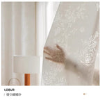 Autumn New American Style Antique Jacquard Curtain Vintage Chenille Bedroom Living Room Bay Window Thickened Blackout Curtain