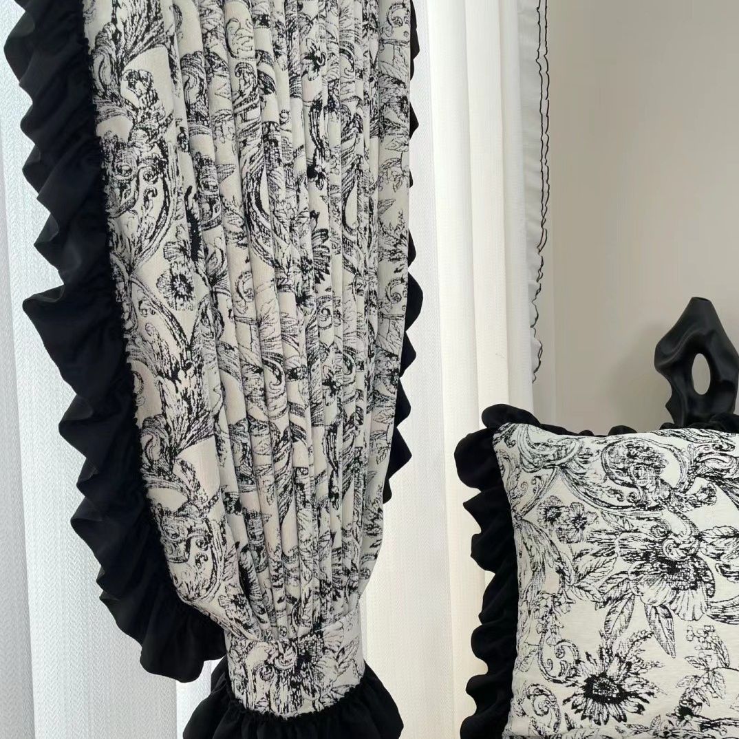 Curtain accessory 10cm French-Style Curtain Ruffled Lace, Side Splicing, Beautiful Edge Seams, Vertical Seams, Decorative Sofa Cream