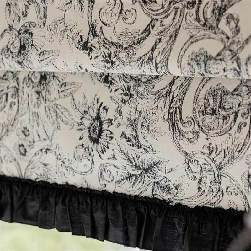 2025 New Light French Style American Style Fresh Green Chenille Shading Roman Curtain Study Lifting Curtain