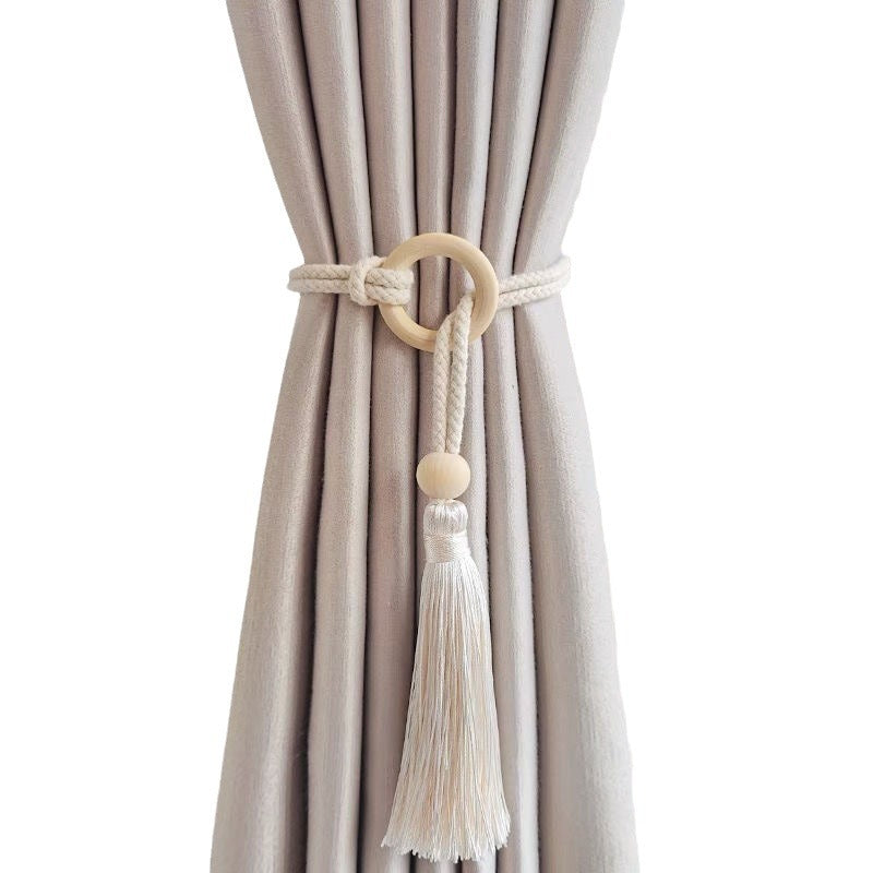 Adjustable New Style Simple Light Luxury Curtain Strap Pair of Tassel Rope Storage Curtain Buckle Home Decoration
