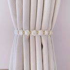 Ocean Heart Shell Curtain Tape Bedroom Living Room Gauze Curtain Light Luxury Rhinestone Magnetic Buckle Tying Rope Cable Tie Pair