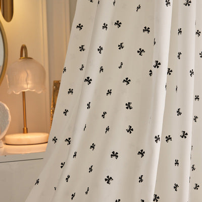 Hepburn style French retro romantic Chanel style lace curtain design sense window screen curtain sweet girl room curtain