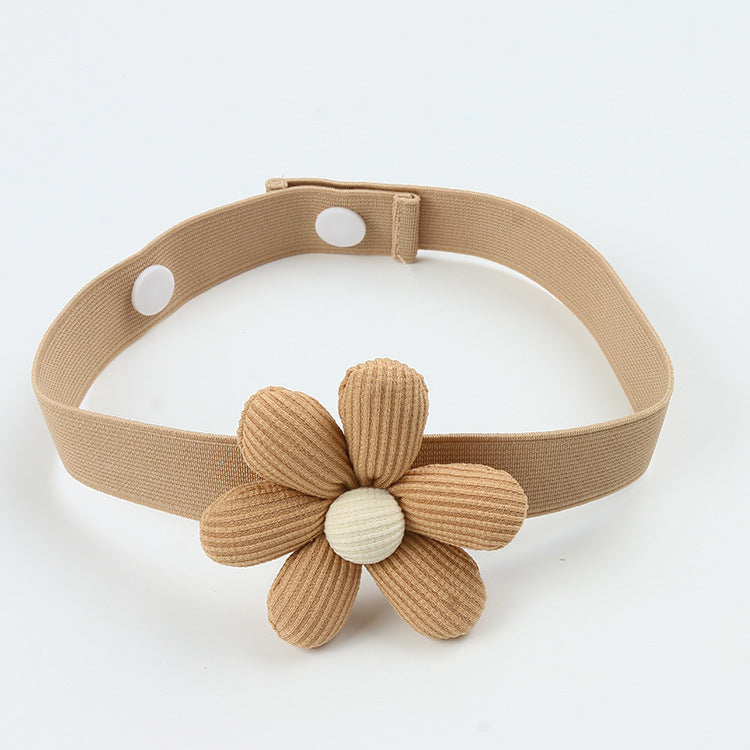 Accessary Celebrant Large 8CM Cotton and Linen Flower Curtain Strap Punch-free Elastic Curtain Buckle Cross-border in stock Curtain Accessories