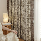 2025 New Arrival Middle French Style Chenille Jacquard Curtain Blackout Retro Bedroom Living Room Advanced Sense Tasha Garden