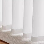 French double-layer cream color linen yarn balcony living room curtain semi-shading transparent gauze curtain floor window