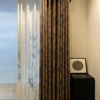 New Chinese Style Bamboo Cotton Linen Yarn-dyed Jacquard French Retro Antique Bamboo Curtain High-end Blackout Curtain