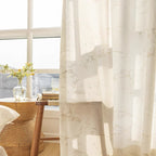 Marbling window screen gauze curtain living room dining room balcony transparent gauze curtain thickened window screen white gauze sun protection