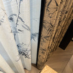 New Chinese Style Bamboo Cotton Linen Yarn-dyed Jacquard French Retro Antique Bamboo Curtain High-end Blackout Curtain