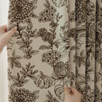 2025 New Arrival Middle French Style Chenille Jacquard Curtain Blackout Retro Bedroom Living Room Advanced Sense Tasha Garden