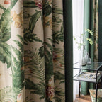 Light Luxury Country American Pastoral Blackout Cotton and Linen Bedroom Living Room Floor-To-Ceiling Window Splicing Window Screen House Curtain Cloth