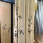 New Chinese Style Bamboo Cotton Linen Yarn-dyed Jacquard French Retro Antique Bamboo Curtain High-end Blackout Curtain