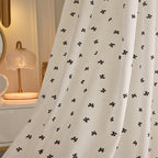 Hepburn style French retro romantic Chanel style lace curtain design sense window screen curtain sweet girl room curtain