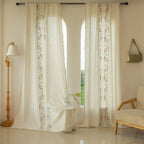 Curtain Transparent and Impermeable American Country Pastoral Curtain Living Room Balcony Bedroom Decoration