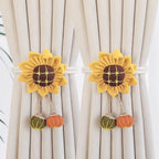 Adjustable Modern Simple Curtain Strap of Adjustable Rope Strap Curtain Buckle Tuck Strap Decorative Flowers